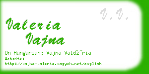 valeria vajna business card